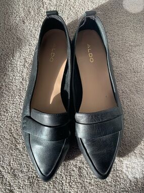 ALDO Cherryhill Pointed-Toe Loafer Flats - 100% Leather